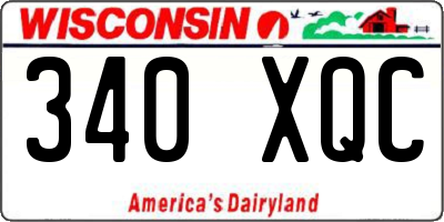 WI license plate 340XQC