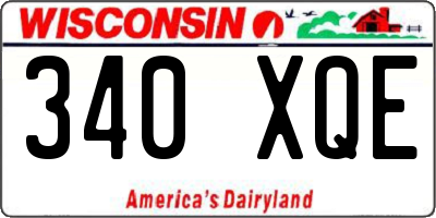 WI license plate 340XQE