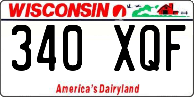 WI license plate 340XQF
