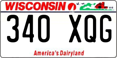 WI license plate 340XQG