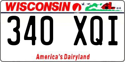 WI license plate 340XQI