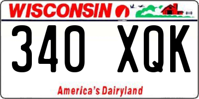 WI license plate 340XQK