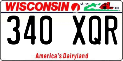 WI license plate 340XQR