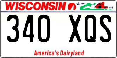 WI license plate 340XQS