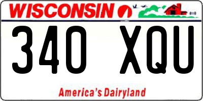 WI license plate 340XQU