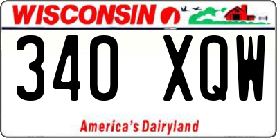 WI license plate 340XQW