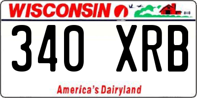 WI license plate 340XRB