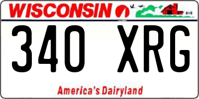 WI license plate 340XRG