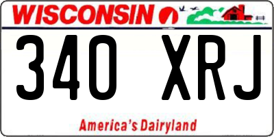 WI license plate 340XRJ