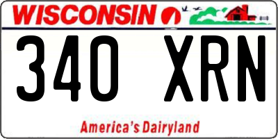 WI license plate 340XRN