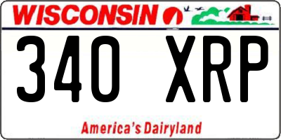 WI license plate 340XRP
