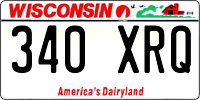 WI license plate 340XRQ