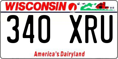 WI license plate 340XRU