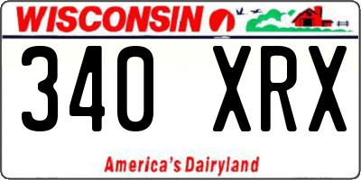 WI license plate 340XRX