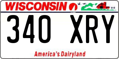 WI license plate 340XRY
