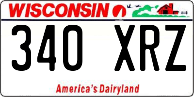 WI license plate 340XRZ