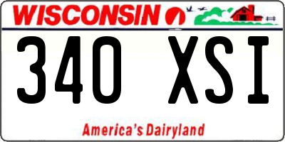 WI license plate 340XSI