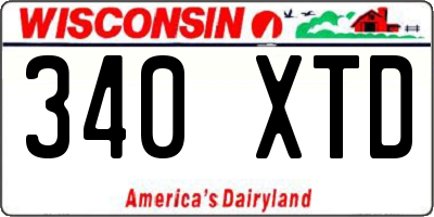 WI license plate 340XTD