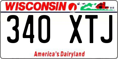 WI license plate 340XTJ