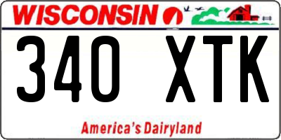 WI license plate 340XTK
