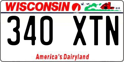 WI license plate 340XTN