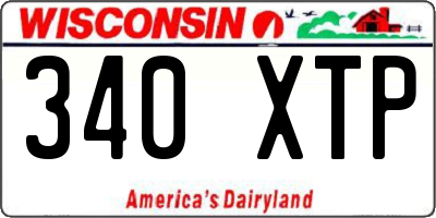 WI license plate 340XTP