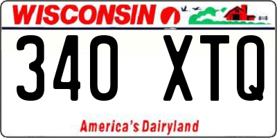 WI license plate 340XTQ