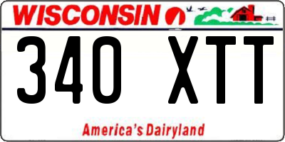WI license plate 340XTT