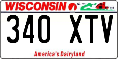 WI license plate 340XTV