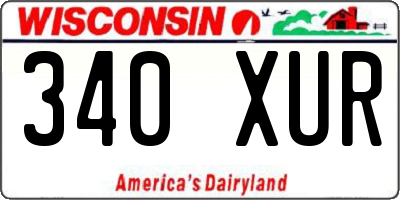 WI license plate 340XUR