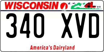 WI license plate 340XVD