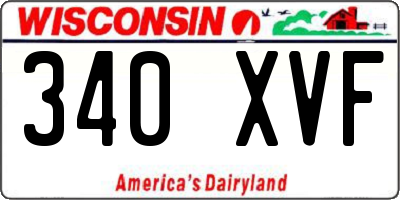 WI license plate 340XVF