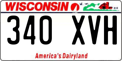 WI license plate 340XVH