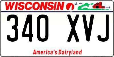 WI license plate 340XVJ