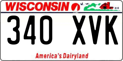 WI license plate 340XVK