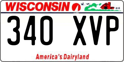 WI license plate 340XVP