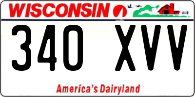 WI license plate 340XVV