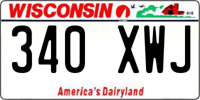 WI license plate 340XWJ