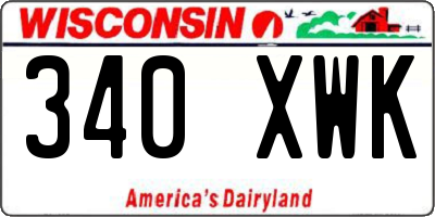 WI license plate 340XWK