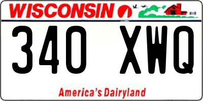 WI license plate 340XWQ
