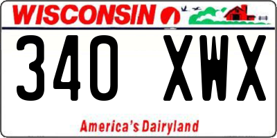 WI license plate 340XWX