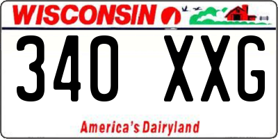WI license plate 340XXG
