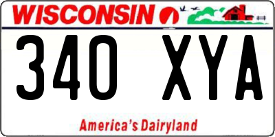 WI license plate 340XYA