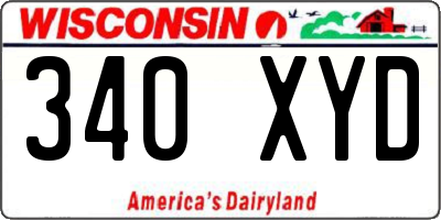 WI license plate 340XYD