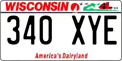 WI license plate 340XYE