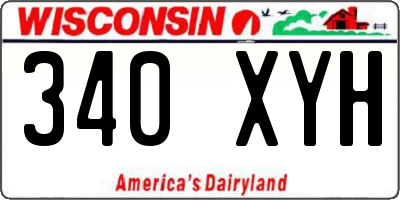 WI license plate 340XYH