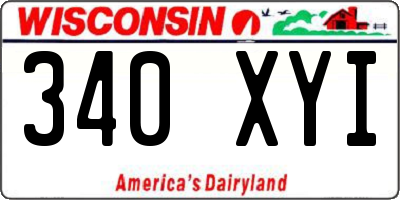 WI license plate 340XYI