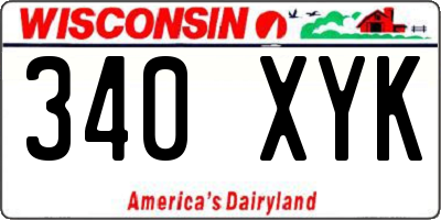 WI license plate 340XYK
