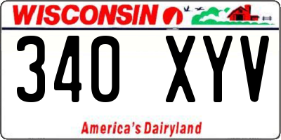 WI license plate 340XYV