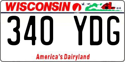 WI license plate 340YDG